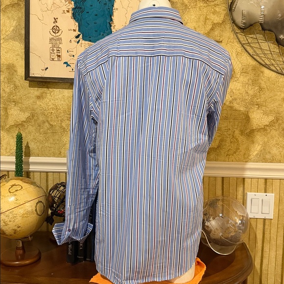 Eight X Premium Men's Blue Striped Shirt. 3XL. Nearly new - Picture 5 of 9